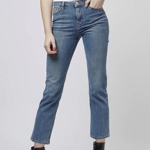 Top shop Moto drew crop kick flares!W25
